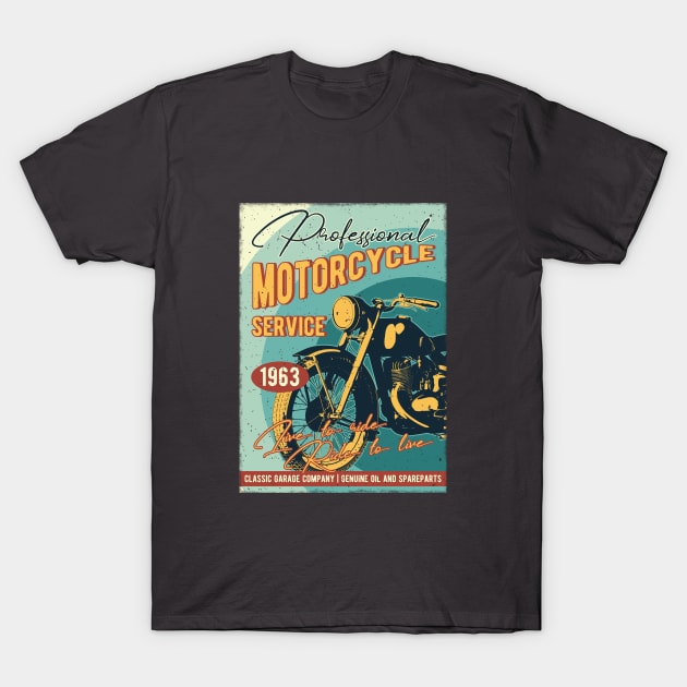 Motorcycle service poster T-Shirt by Jirka Svetlik